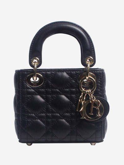 Black 2022 micro Lady Dior top handle bag Top Handle Bags Christian Dior 