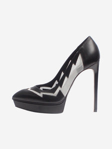 Saint Laurent Black lightning bolt platform pumps - size EU 38