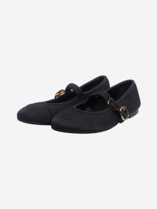 Chanel Black Mary Jane ballet flats - size EU 38.5