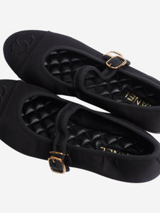Chanel Black Mary Jane ballet flats - size EU 38.5