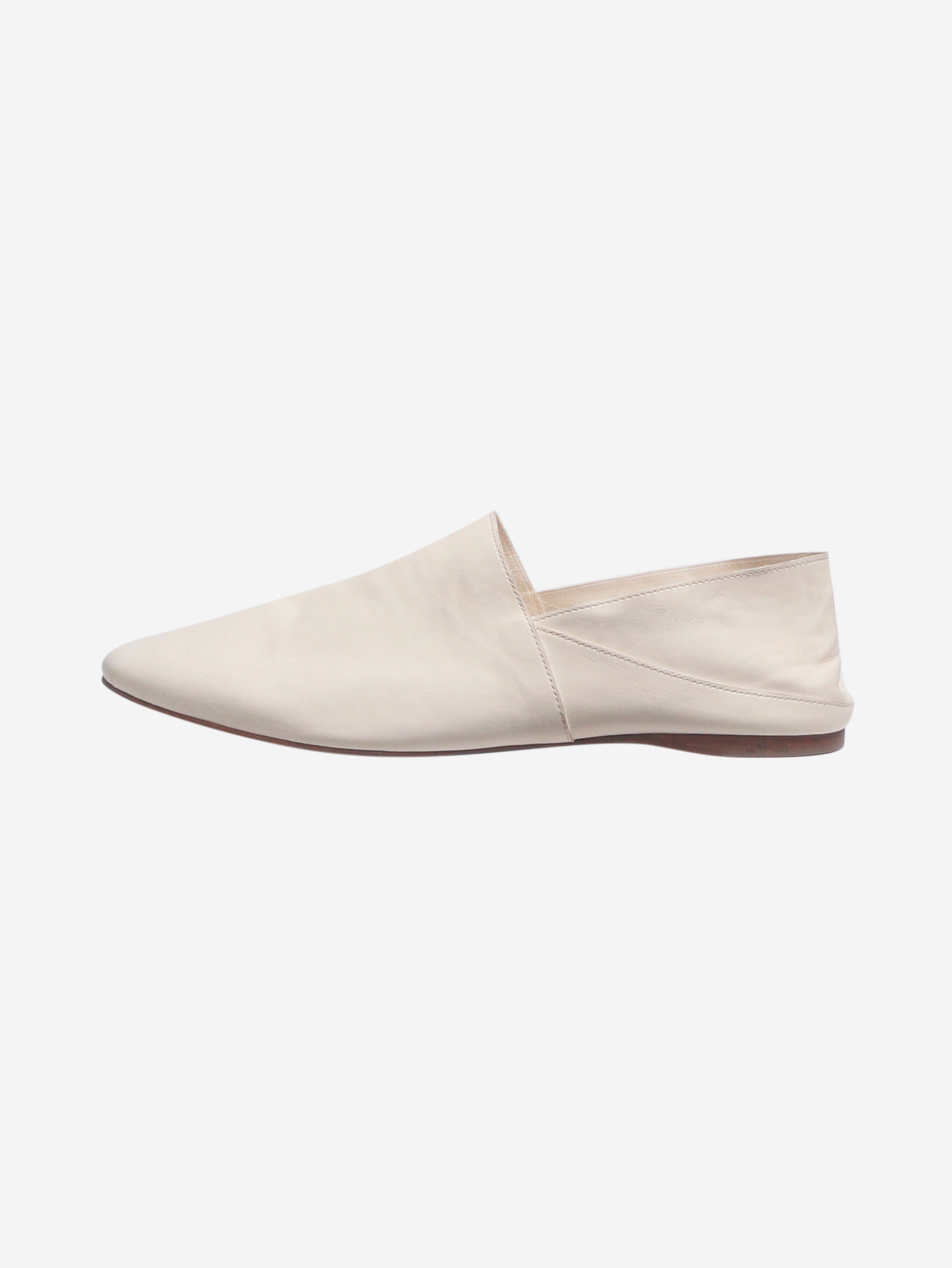 Cream Pascale leather slippers - size EU 38 Flat Shoes Tove 