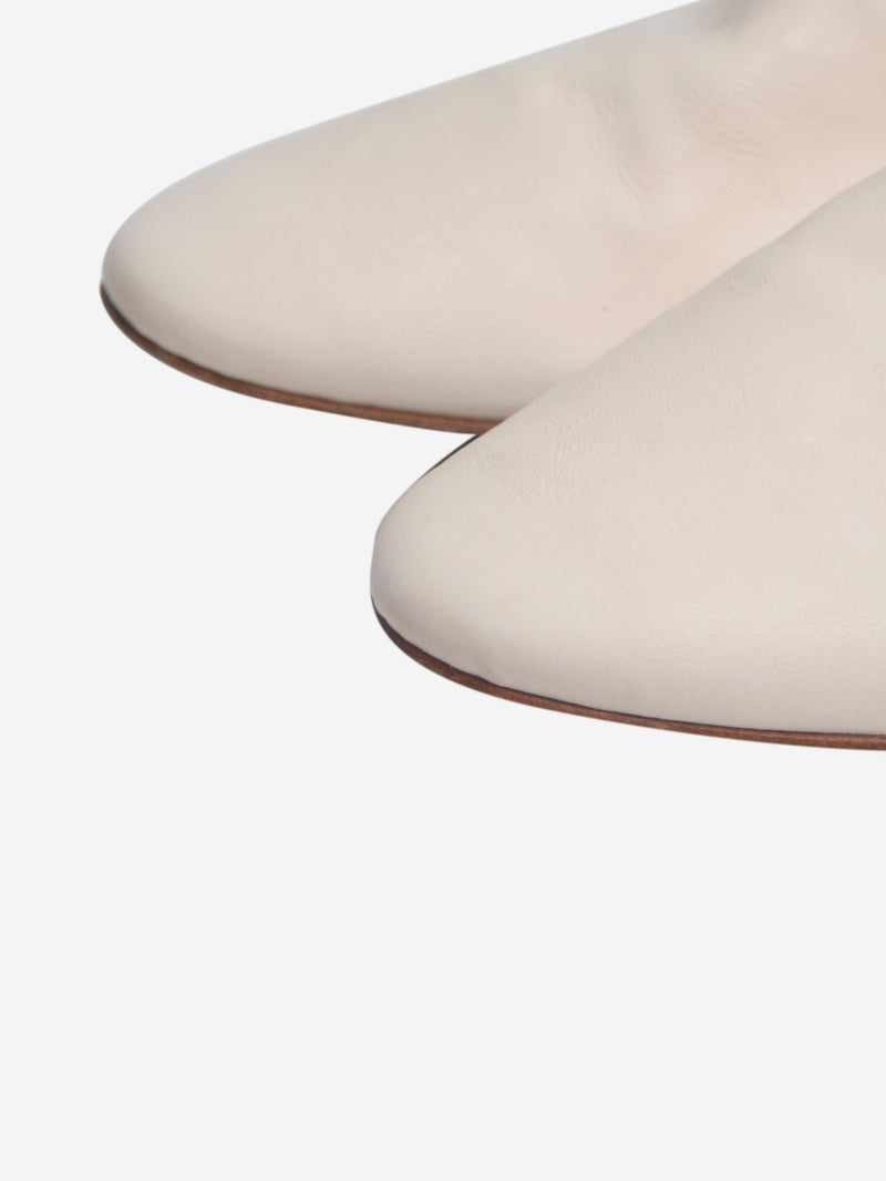 Cream Pascale leather slippers - size EU 38 Flat Shoes Tove 