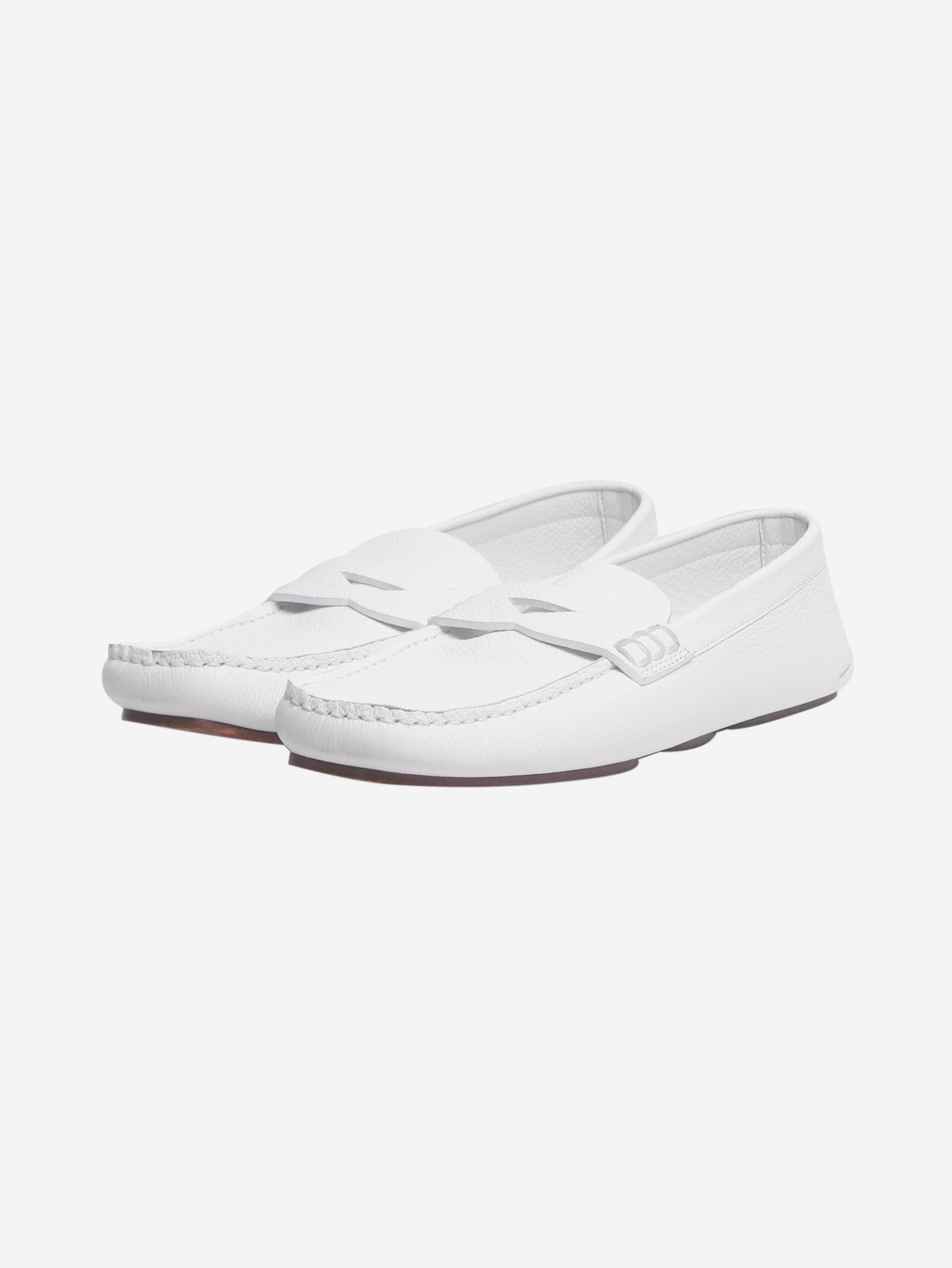 White Billy leather loafers - size EU 38.5 Flat Shoes Khaite 