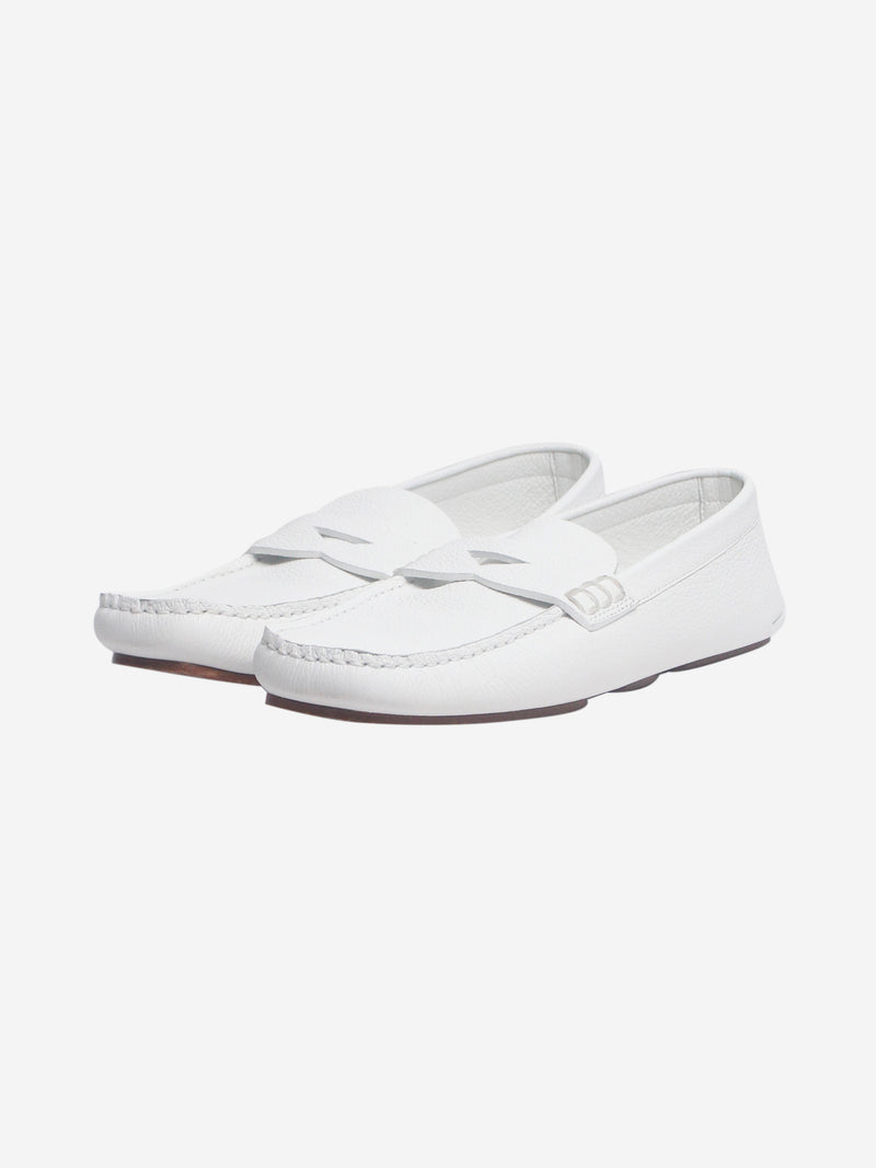White Billy leather loafers - size EU 38.5 Flat Shoes Khaite 