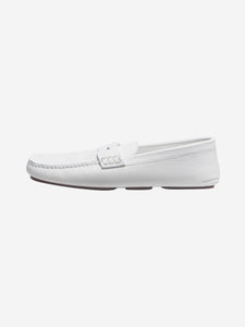 Khaite White Billy leather loafers - size EU 38.5