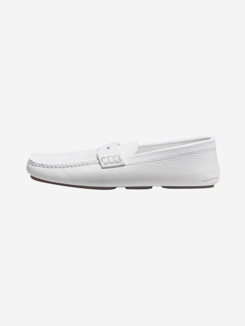 White Billy leather loafers - size EU 38.5 Flat Shoes Khaite 