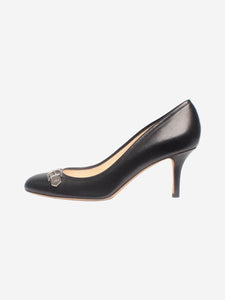 Dior Black signature buckle pumps - size EU 40