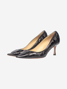 Jimmy Choo Black patent crinkle pumps - size EU 40.5