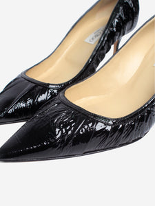 Jimmy Choo Black patent crinkle pumps - size EU 40.5