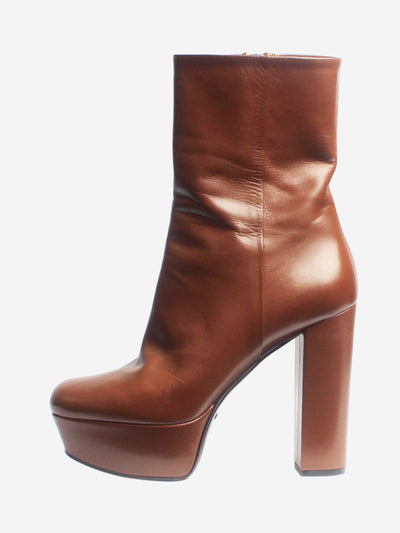 Brown chunky platform ankle boots - size EU 38 Boots Gucci 