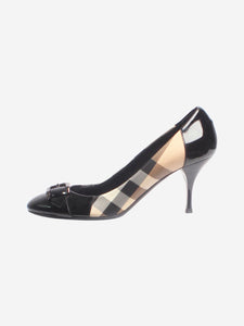 Burberry Black Nova check panel pumps - size EU 40