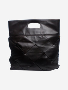 Bottega Veneta Black maxi Intrecciato slip tote bag