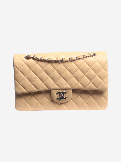 Cream 2011 medium lambskin Classic Double Flap Shoulder bags Chanel 