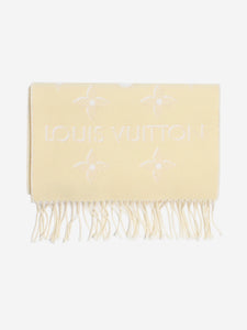 Louis Vuitton Pale yellow monogram scarf