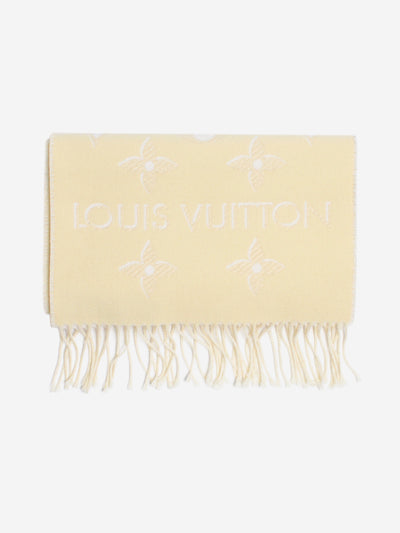 Pale yellow monogram scarf Scarves Louis Vuitton 