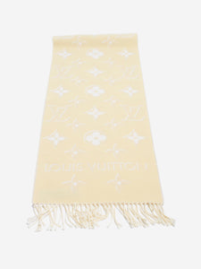 Louis Vuitton Pale yellow monogram scarf