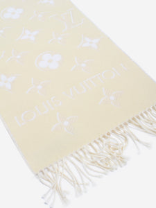 Louis Vuitton Pale yellow monogram scarf