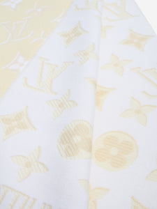 Louis Vuitton Pale yellow monogram scarf