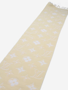 Louis Vuitton Pale yellow monogram scarf