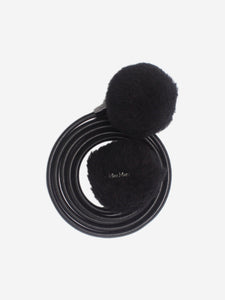 Max Mara Black Pom-Pom Tubular belt