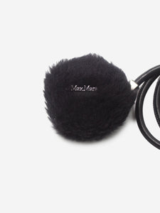 Max Mara Black Pom-Pom Tubular belt