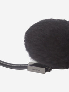 Max Mara Black Pom-Pom Tubular belt