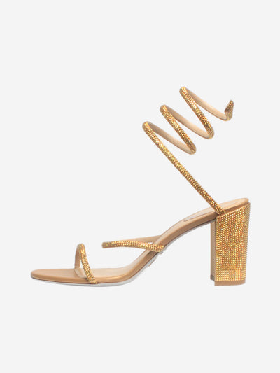 Gold Cleo embellished sandal heels - size EU 41.5 Heels Rene Caovilla 