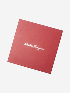 Salvatore Ferragamo Red 2018 Christmas silk scarf