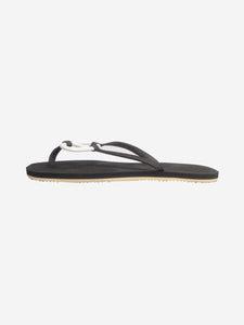 Hermes Black Kala flip flops - size EU 38