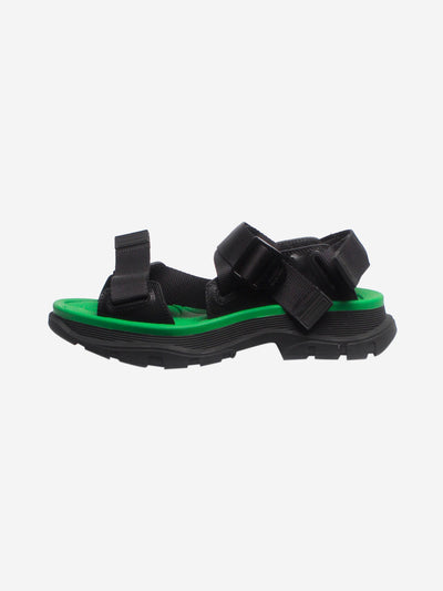 Black and green platform sandals - size EU 40 Flat Sandals Alexander McQueen 