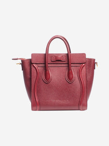 Celine Wine Nano Luggage 2way bag