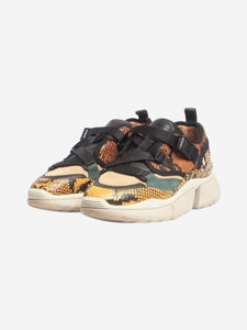 Chloe Multicolour snakeskin trainers - size EU 37