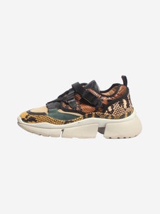 Chloe Multicolour snakeskin trainers - size EU 37