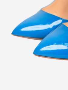 Rupert Sanderson Blue Malory patent leather pointed-toe pumps - size EU 40