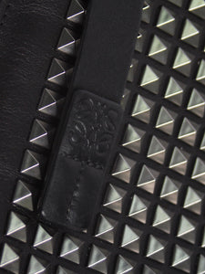 Loewe Black studded T Pouch clutch