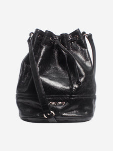 Miu Miu Black leather bucket bag