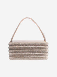 Rosantica Silver crystal clutch with strap