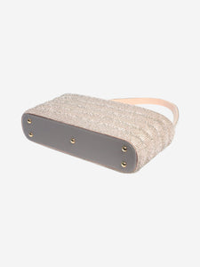 Rosantica Silver crystal clutch with strap