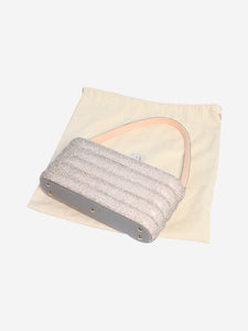 Rosantica Silver crystal clutch with strap