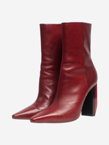 Vetements Red leather reflector ankle boots - size EU 38