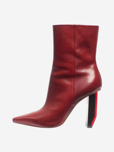 Vetements Red leather reflector ankle boots - size EU 38