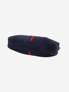 Gucci Dark blue Ophidia suede clutch bag