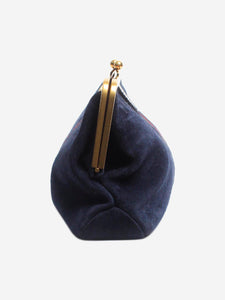 Gucci Dark blue Ophidia suede clutch bag