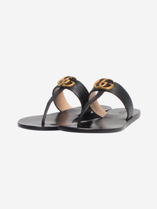 Gucci Black GG thong sandals - size EU 36.5
