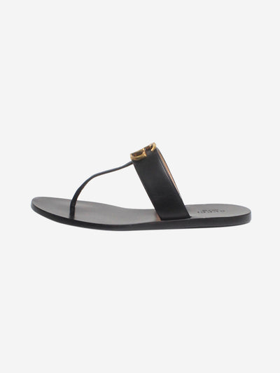 Black GG thong sandals - size EU 36.5 Flat Sandals Gucci 