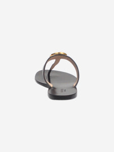 Gucci Black GG thong sandals - size EU 36.5