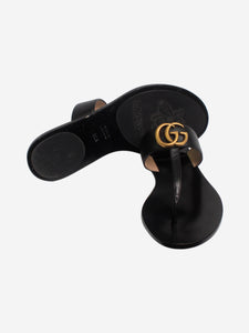 Gucci Black GG thong sandals - size EU 36.5
