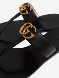 Gucci Black GG thong sandals - size EU 36.5