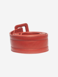 Dries Van Noten Tan quilted leather belt