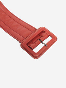 Dries Van Noten Tan quilted leather belt